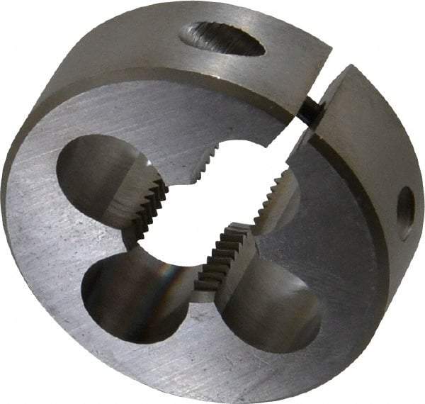 OSG - 1/2-20 UNF Thread, 1-1/2" Outside Diam High Speed Steel Round Die - 1/2" Thick, Right Hand Thread, Adjustable - Exact Industrial Supply