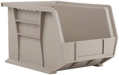 Akro-Mils - 50 Lb. Load Capacity, 10-3/4" Deep, Gray Polymer Hopper Stacking Bin - 7" High x 8-1/4" Wide x 10-3/4" Long - Benchmark Tooling