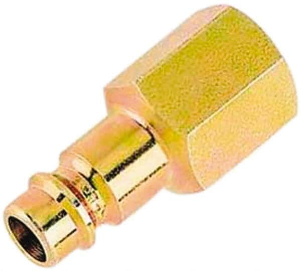 Prevost - 3/8 Female NPT European High Flow Pneumatic Hose Plug - Zinc-Plated Nitrited Steel, 7.2mm Body Diam - Benchmark Tooling