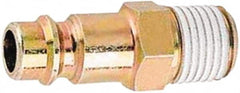 Prevost - 3/8 Male NPT European High Flow Pneumatic Hose Plug - Zinc-Plated Nitrited Steel, 7.2mm Body Diam - Benchmark Tooling