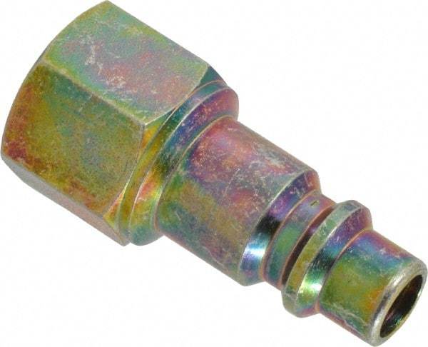 Prevost - 3/8 Female NPT Industrial Pneumatic Hose Connector - Zinc-Plated Nitrited Steel, 3/8" Body Diam - Benchmark Tooling