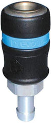 Prevost - Hose Barb Industrial Pneumatic Hose Safety Coupler - Fiber Glass, 1/2" Body Diam, 5/8" Hose ID - Benchmark Tooling