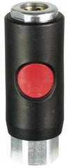 Prevost - 3/8 Female NPT Tru-Flate Automotive Pneumatic Hose Safety Coupler - Composite, 3/8" Body Diam - Benchmark Tooling