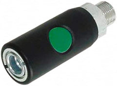 Prevost - 3/8 Female NPT European High Flow Pneumatic Hose Safety Coupler - Composite, 7.2mm Body Diam - Benchmark Tooling