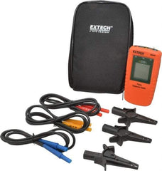 Extech - 3 Phase, 40 to 600 VAC, 15 to 400 Hz, 32 to 104°F, LCD Display Phase Rotation Tester - No Battery Required, Includes Alligator Clips, Test Leads, CAT III 600 V, CE, EN 61010-1 - Benchmark Tooling