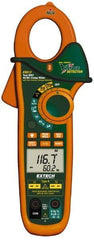 Extech - EX613, CAT III, Digital True RMS Auto Ranging Clamp Meter with 1-1/4" Clamp On Jaws - 600 VAC/VDC, 400 AC/DC Amps, Measures Voltage, Capacitance, Current, Frequency, Resistance - Benchmark Tooling