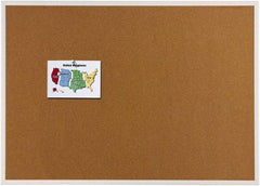 Quartet - 96" Wide x 48" High Open Cork Bulletin Board - Natural (Color) - Benchmark Tooling