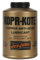 Jet-Lube - 12 oz Aerosol High Temperature Anti-Seize Lubricant - Copper/Graphite, -65 to 1,800°F, Copper/Bronze, Water Resistant - Benchmark Tooling