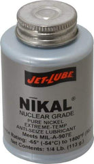 Jet-Lube - 0.25 Lb Can Extreme Temperature Anti-Seize Lubricant - Nickel, -65 to 1,800°F, Gray, Nuclear Grade - Benchmark Tooling