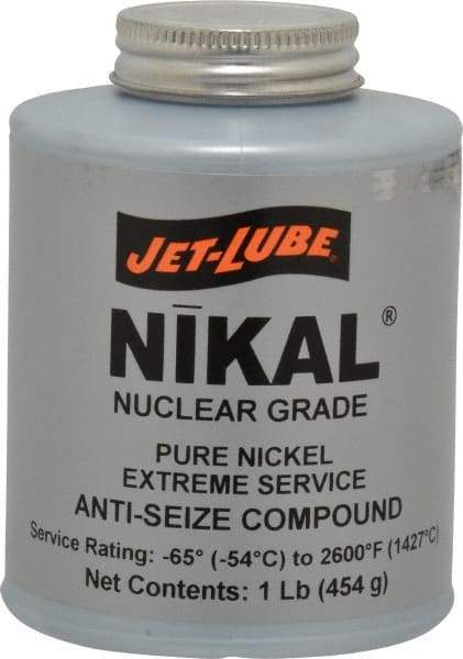 Jet-Lube - 1 Lb Can Extreme Temperature Anti-Seize Lubricant - Nickel, -65 to 2,600°F, Gray, Nuclear Grade - Benchmark Tooling