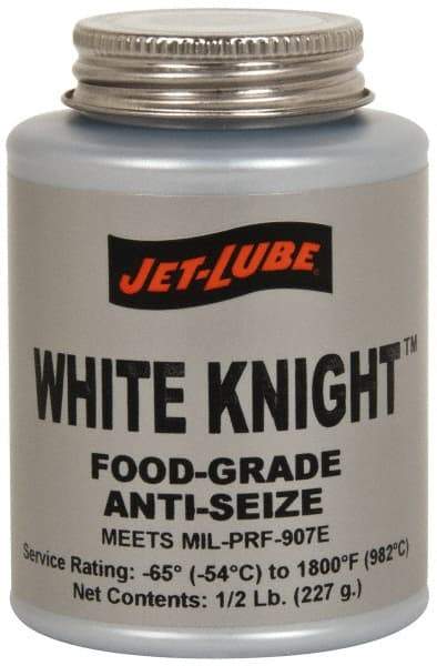 Jet-Lube - 1 Lb Can General Purpose Anti-Seize Lubricant - Aluminum, -65 to 1,800°F, White, Food Grade, Water Resistant - Benchmark Tooling