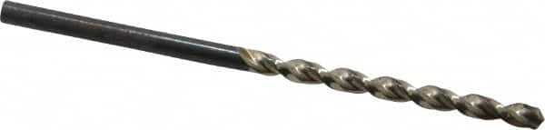 Walter-Titex - #36 130° High Speed Steel Jobber Drill - Oxide Finish, Right Hand Cut, Parabolic Flute, Straight Shank, 2-13/32" OAL, Standard Point - Benchmark Tooling