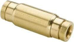Parker - 1/2" Outside Diam, Brass Push-to-Connect Tube Union - 250 Max psi, Buna-N O-Ring, Tube to Tube Connection - Benchmark Tooling