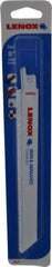 Lenox - 8" Long x 3/4" Thick, Carbide Reciprocating Saw Blade - Straight Profile, Continuous Edge, Universal Shank - Benchmark Tooling