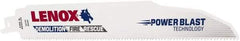 Lenox - 9" Long x 7/8" Thick, Bi-Metal Reciprocating Saw Blade - Straight Profile, 10 TPI, Toothed Edge, Universal Shank - Benchmark Tooling