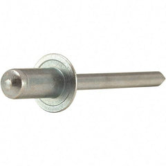 STANLEY Engineered Fastening - Size 4 Dome Head Stainless Steel Closed End Blind Rivet - Stainless Steel Mandrel, 0.126" to 0.187" Grip, 1/8" Head Diam, 0.129" to 0.133" Hole Diam, - Benchmark Tooling