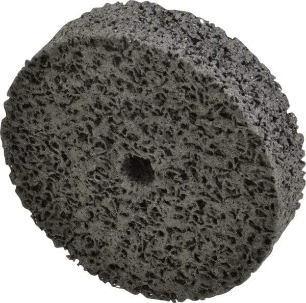 3M - 4" Diam, 1" Face Width, 1/2" Center Hole, Very Coarse Grade, Silicon Carbide Deburring Wheel - Unitized, Hard Density 7 Grade, 10,000 RPM - Benchmark Tooling