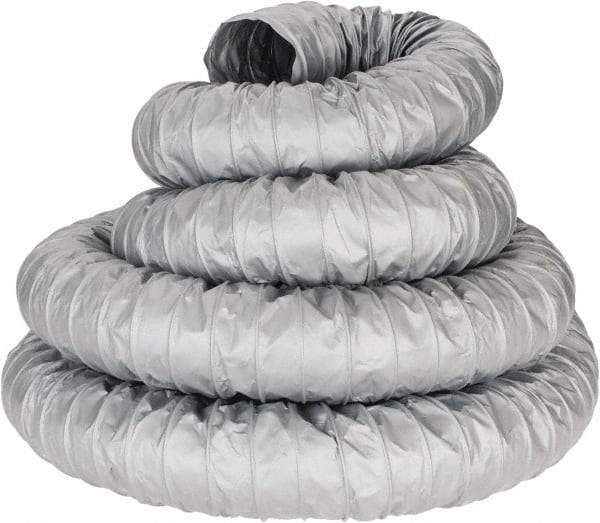 Hi-Tech Duravent - 4" ID, 25' Long, PVC Blower & Duct Hose - Gray, 2" Bend Radius, 0.15 In/Hg, 0.85 Max psi, 0 to 250°F, Flame Retarding - Benchmark Tooling