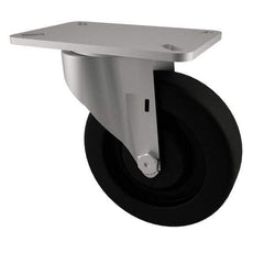 E.R. Wagner - 3" Diam x 1-1/4" Wide x 3-3/4" OAH Top Plate Mount Swivel Caster - Phenolic, 250 Lb Capacity, Plain Bearing, 3-1/8 x 4-1/8" Plate - Benchmark Tooling