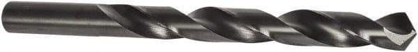 Precision Twist Drill - 5/16" 135° High Speed Steel Jobber Drill - Oxide Finish, Right Hand Cut, Spiral Flute, Straight Shank, 4-1/2" OAL, Split Point - Benchmark Tooling