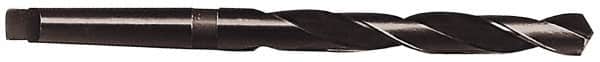 Cleveland - 1-7/8", 5MT 135° Point High Speed Steel Taper Shank Drill Bit - Oxide Finish, 10-3/8" Flute Length, 17-3/8" OAL, Spiral Flute, Series 2410 - Benchmark Tooling
