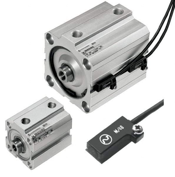Norgren - 2-1/2" Stroke x 3" Bore Double Acting Air Cylinder - 1/4 Port, 1/2-20 Rod Thread, 145 Max psi, 23 to 176°F - Benchmark Tooling