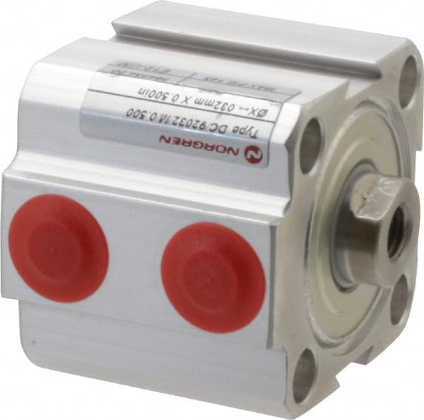 Norgren - 1/2" Stroke x 1-1/4" Bore Double Acting Air Cylinder - 1/8 Port, 5/16-24 Rod Thread, 145 Max psi, 23 to 176°F - Benchmark Tooling