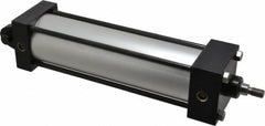 Norgren - 8" Stroke x 2-1/2" Bore Single Acting Air Cylinder - 3/8 Port, 7/16-20 Rod Thread, 250 Max psi, -20 to 200°F - Benchmark Tooling