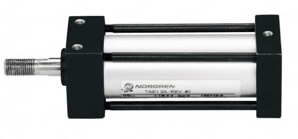 Norgren - 2" Stroke x 1-1/8" Bore Single Acting Air Cylinder - 1/8 Port, 5/16-18 Rod Thread, 150 Max psi, -20 to 200°F - Benchmark Tooling