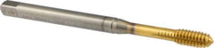 Emuge - #10-24 UNC 2BX Modified Bottoming Thread Forming Tap - Cobalt, TiN Finish, 2.756" OAL, 0.591" Thread Length, Right Hand Thread - Benchmark Tooling