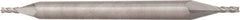 RobbJack - 9/64", 7/16" LOC, 3/16" Shank Diam, 2-1/2" OAL, 4 Flute, Solid Carbide Square End Mill - Double End, Uncoated, Spiral Flute, 30° Helix, Centercutting, Right Hand Cut, Right Hand Flute, Series T6-402 - Benchmark Tooling