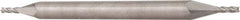 RobbJack - 11/64", 7/16" LOC, 3/16" Shank Diam, 2-1/2" OAL, 4 Flute, Solid Carbide Square End Mill - Double End, Uncoated, Spiral Flute, 30° Helix, Centercutting, Right Hand Cut, Right Hand Flute, Series T6-402 - Benchmark Tooling