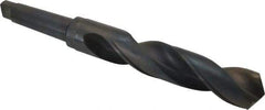 Interstate - 2-13/32", 5MT 118° Point High Speed Steel Taper Shank Drill Bit - Oxide Finish, 11-1/8" Flute Length, 18-1/2" OAL, Spiral Flute - Benchmark Tooling