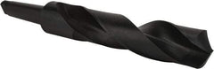 Interstate - 2-7/8", 5MT 118° Point High Speed Steel Taper Shank Drill Bit - Oxide Finish, 10" Flute Length, 17-3/8" OAL, Spiral Flute - Benchmark Tooling