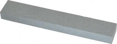 Made in USA - 220 Grit Aluminum Oxide Rectangular Polishing Stone - Very Fine Grade, 1" Wide x 6" Long x 1/2" Thick - Benchmark Tooling