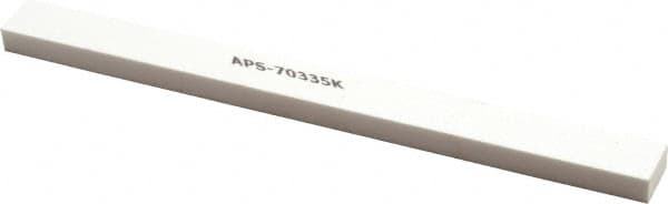 Made in USA - 320 Grit Aluminum Oxide Rectangular Polishing Stone - Extra Fine Grade, 1/2" Wide x 6" Long x 1/4" Thick - Benchmark Tooling