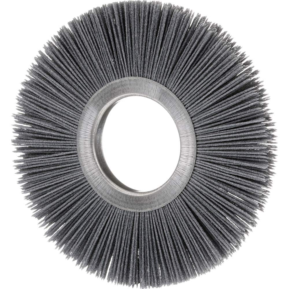 Osborn - Wheel Brushes; Outside Diameter (Inch): 6 ; Wire Type: Straight ; Fill Material: Silicon Carbide ; Face Width (Inch): 1/2 ; Trim Length (Inch): 1-5/8 ; Filament Wire Diameter Range: 0.0300 & Above - Exact Industrial Supply