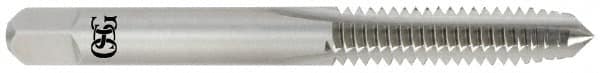 OSG - 5/16-18 UNC 2B 3 Flute Bright Finish High Speed Steel Straight Flute Standard Hand Tap - Bottoming, Right Hand Thread, 2-23/32" OAL, 1-1/8" Thread Length, H5 Limit, Oversize - Exact Industrial Supply