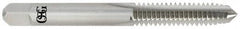 OSG - 5/16-18 UNC 2B 3 Flute Bright Finish High Speed Steel Straight Flute Standard Hand Tap - Bottoming, Right Hand Thread, 2-23/32" OAL, 1-1/8" Thread Length, H5 Limit, Oversize - Exact Industrial Supply