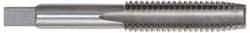 OSG - 3/4-10 UNC 4 Flute Bright Finish High Speed Steel Straight Flute Standard Hand Tap - Bottoming, Left Hand Thread, 4-1/4" OAL, 2" Thread Length, H3 Limit, Oversize - Exact Industrial Supply