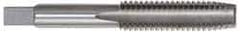 OSG - 9/16-12 UNC 4 Flute Bright Finish High Speed Steel Straight Flute Standard Hand Tap - Bottoming, Left Hand Thread, 3-19/32" OAL, 1-21/32" Thread Length, H3 Limit, Oversize - Exact Industrial Supply