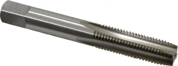 OSG - M10x1.25 Metric Fine 4 Flute Bright Finish High Speed Steel Straight Flute Standard Hand Tap - Plug, Right Hand Thread, 2-15/16" OAL, 1-1/4" Thread Length, D5 Limit, Oversize - Exact Industrial Supply