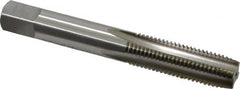 OSG - M10x1.25 Metric Fine 4 Flute Bright Finish High Speed Steel Straight Flute Standard Hand Tap - Plug, Right Hand Thread, 2-15/16" OAL, 1-1/4" Thread Length, D5 Limit, Oversize - Exact Industrial Supply