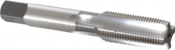 OSG - M18x1.50 Metric Fine 4 Flute Bright Finish High Speed Steel Straight Flute Standard Hand Tap - Plug, Right Hand Thread, 4-1/32" OAL, 1-13/16" Thread Length, D6 Limit, Oversize - Exact Industrial Supply