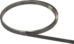 Starrett - 0.018 Inch Thick x 7.62 m Long x 1/2 Inch Wide, Feeler Stock Roll - Tempered Steel - Benchmark Tooling