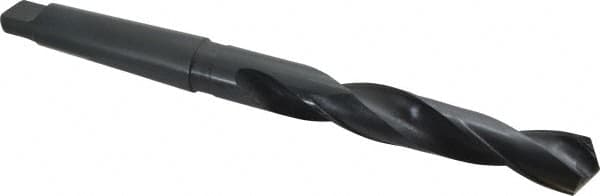 Interstate - 30mm, 3MT 118° Point High Speed Steel Taper Shank Drill Bit - Oxide Finish, 175mm Flute Length, 296mm OAL, Spiral Flute - Benchmark Tooling