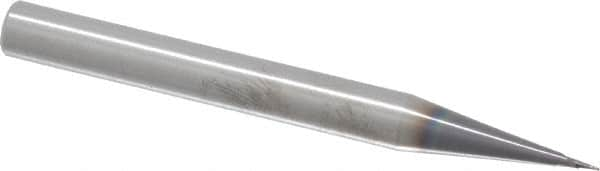 RobbJack - 0.5mm Diam, 0.5mm LOC, 2 Flute Solid Carbide Ball End Mill - AlTiN Finish, Single End, 63mm OAL, 6mm Shank Diam, Spiral Flute - Benchmark Tooling