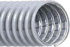 Hi-Tech Duravent - 2-1/2" ID, 24 Hg Vac Rating, 20 psi, PVC Vacuum & Duct Hose - 50' Long, Gray, 2-3/16" Bend Radius, -20 to 150°F - Benchmark Tooling