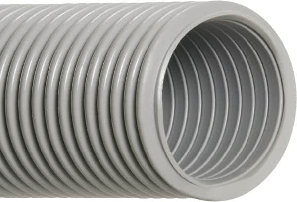 Hi-Tech Duravent - 1-1/4" ID, 20 Hg Vac Rating, 22 psi, EVA Vacuum & Duct Hose - 50' Long, Gray, 3-1/2" Bend Radius, -65 to 140°F - Benchmark Tooling