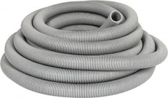 Hi-Tech Duravent - 1-1/2" ID, 18 Hg Vac Rating, 20 psi, EVA Vacuum & Duct Hose - 50' Long, Gray, 4" Bend Radius, -65 to 140°F - Benchmark Tooling